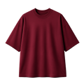 Burgundy Tee – Oversized Heavyweight Sada T-Shirt