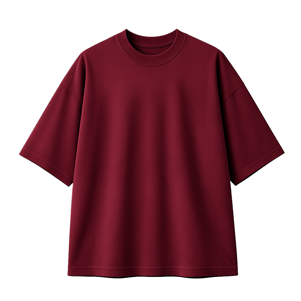 Burgundy Tee – Oversized Heavyweight Sada T-Shirt