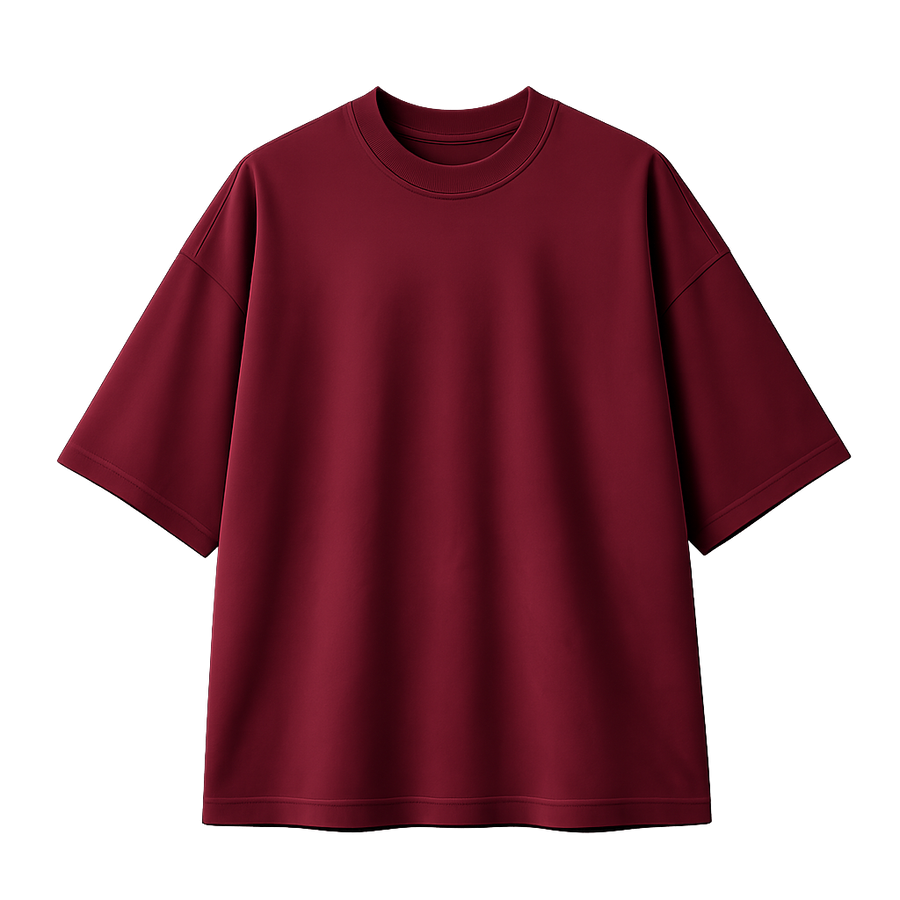 Burgundy Tee – Oversized Heavyweight Sada T-Shirt