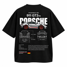 BORM Printed Oversized T-Shirt – Pursche 911 (Black)