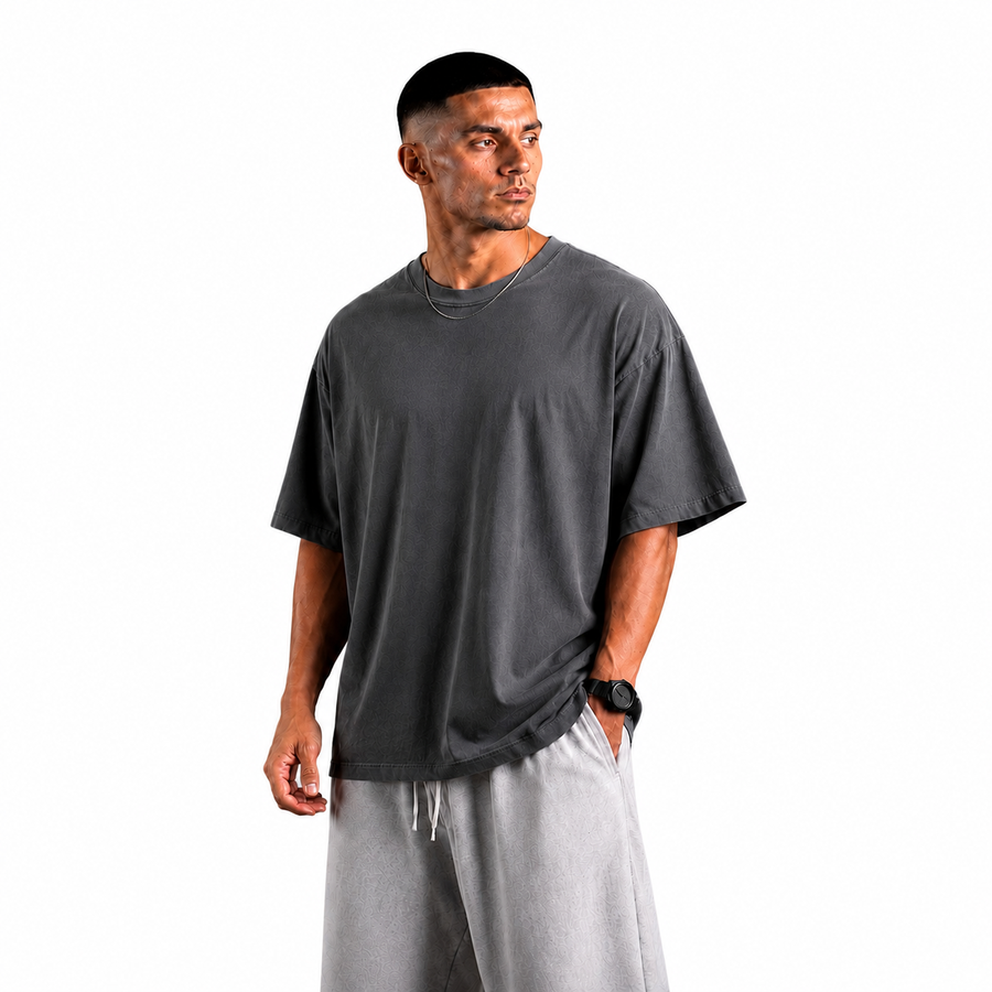 Iron Grey Tee – Oversized Heavyweight Sada T-Shirt