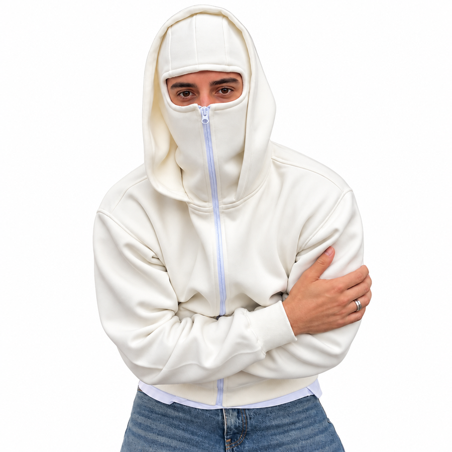 BORM Balaclava Hoodie — Off White