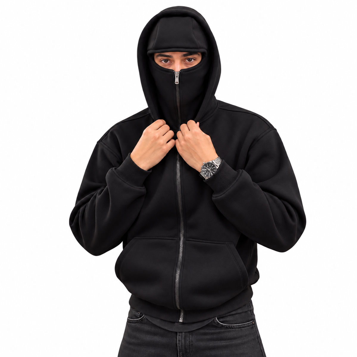 BORM Balaclava Hoodie — Black