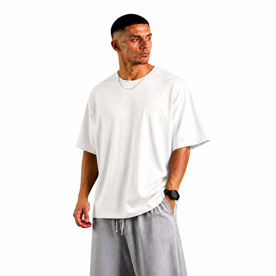 Off White Tee – Oversized Heavyweight Sada T-Shirt