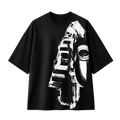 BORM Printed Oversized T-Shirt – Mechanical Vision (Black)