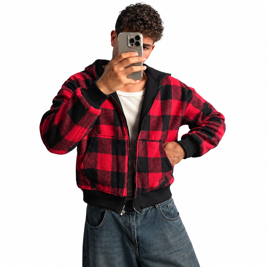 BORM Double Face Jacket – Duality - Red × Black
