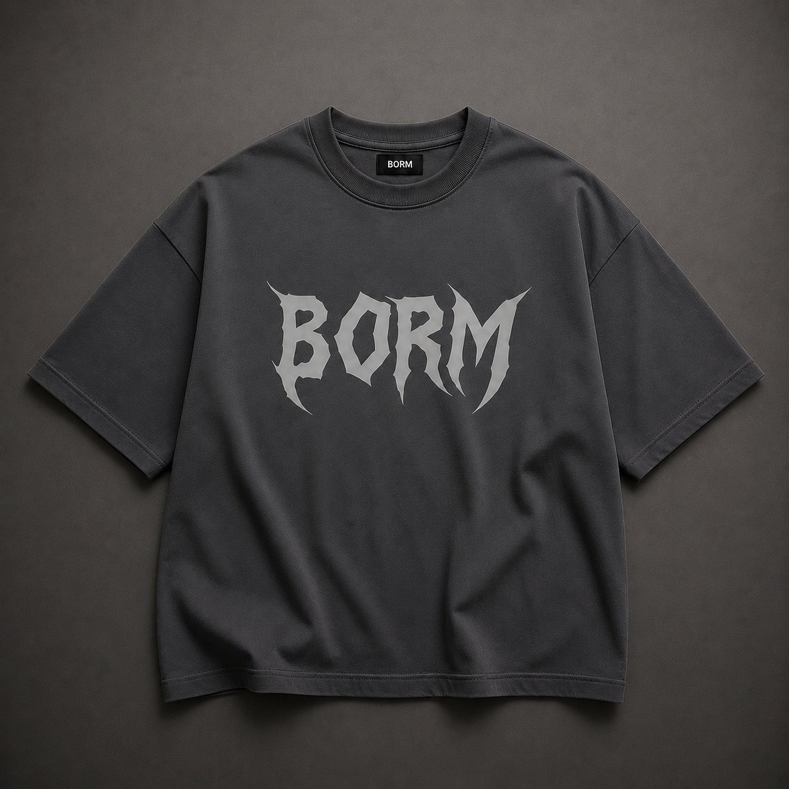 BORM Iron Grey Tee – Oversized Heavyweight T-Shirt